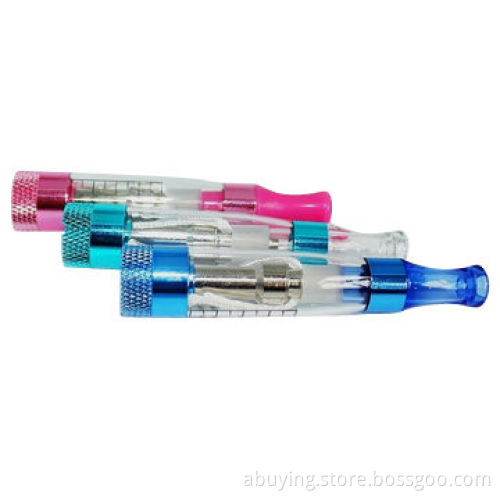 eGo electronic cigarette atomizers, CE4, clear, colorful, with crystal tip
